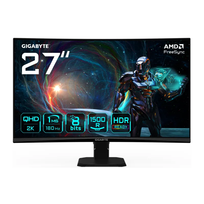 GIGABYTE GS27QCA 27 VA QHD 180Hz 1ms Curved Gaming Monitor