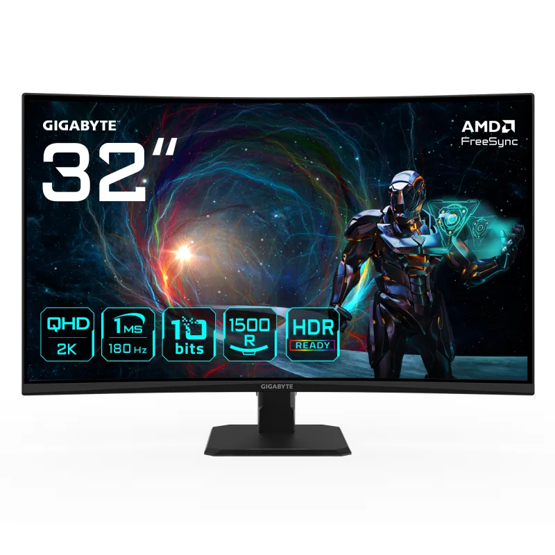 GIGABYTE GS32QCA 32 VA QHD 180Hz 1ms Curved Gaming Monitor