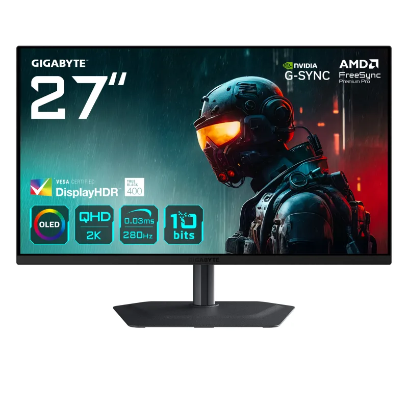 GIGABYTE MO27Q2A 27” OLED 2K QHD Gaming Monitor - 2560 x 1440. 280Hz.
