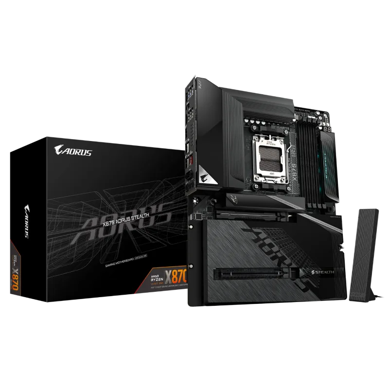 GIGABYTE X870 AORUS STEALTH ATX AMD Ryzen DDR5 WIFI Motherboard - Socket AM5