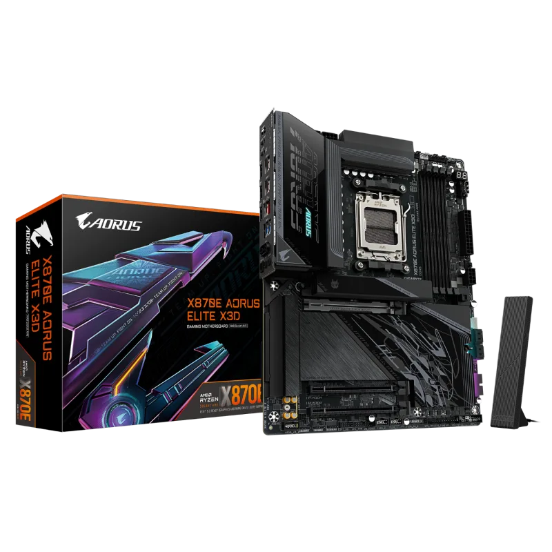 GIGABYTE X870E AORUS ELITE X3D ATX AMD Ryzen DDR5 WIFI Motherboard – Socket AM5