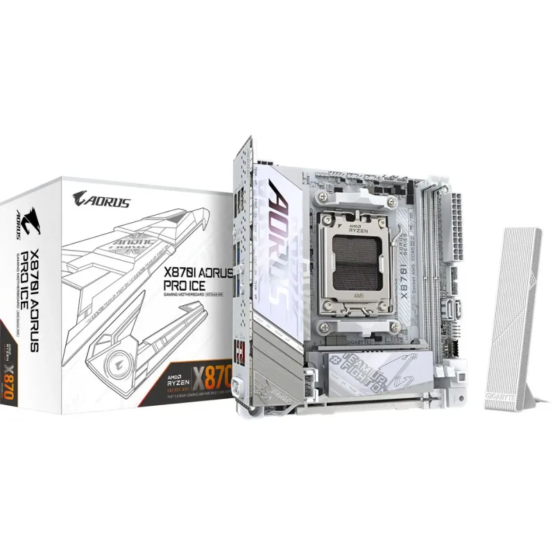 GIGABYTE X870I AORUS PRO ICE Mini ITX AMD Socket AM5 Motherboard