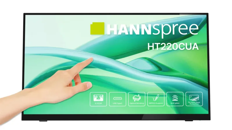 Hannspree HT220CUA 22 IPS Full HD USB-C 10-Point Touchscreen Monitor