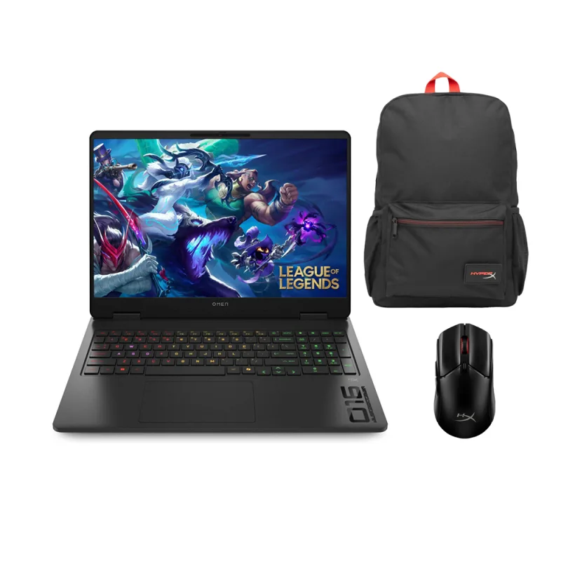 HP OMEN Gaming 16-ap0300na CA1F2EA AMD Ryzen 9 8940HX 24GB RAM 1TB SSD RTX 5060 16" Windows 11 Home Laptop + HyperX Pulsefire Haste 2 Core Wireless Black Mouse & HyperX Delta Backpack