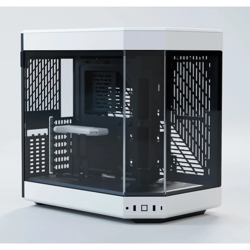 HYTE Y60 Mid Tower Panoramic Tempered Glass Gaming Case - Black and White