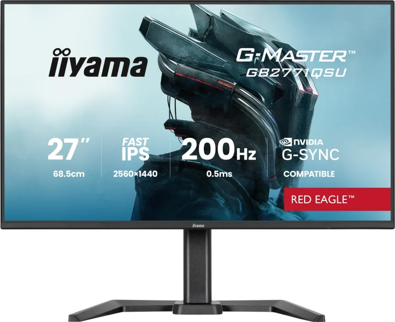 iiyama G-Master GB2771QSU-B1 27" Fast IPS Quad HD 200Hz 0.5ms G-Sync Height Adjustable Gaming Monitor