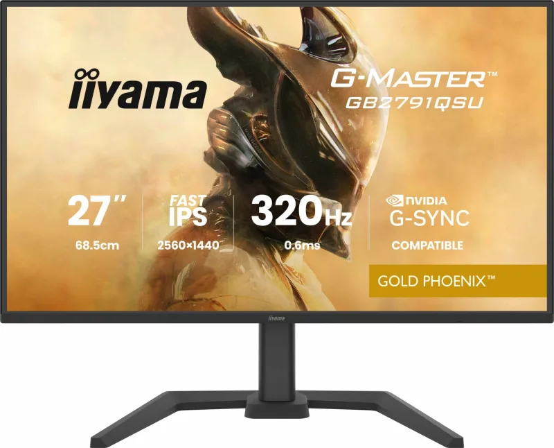 iiyama G-Master GB2791QSU 27" Fast IPS Quad HD 320Hz 0.6ms G-Sync Height Adjustable Gaming Monitor