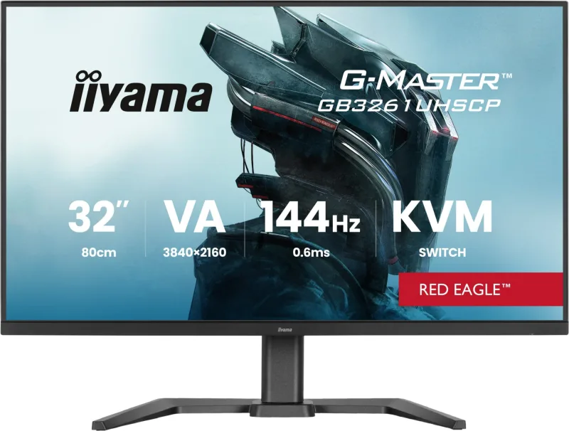 iiyama G-Master GB3261UHSCP 32" UHD 4K 144Hz 0.6ms Freesync Premium USB-C Height Adjustable Gaming Monitor