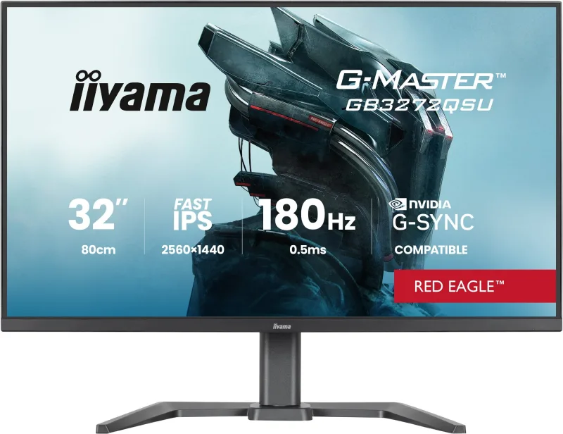 iiyama G-Master GB3272QSU 32" Fast IPS Quad HD 180Hz 0.5ms G-Sync Height Adjustable Gaming Monitor