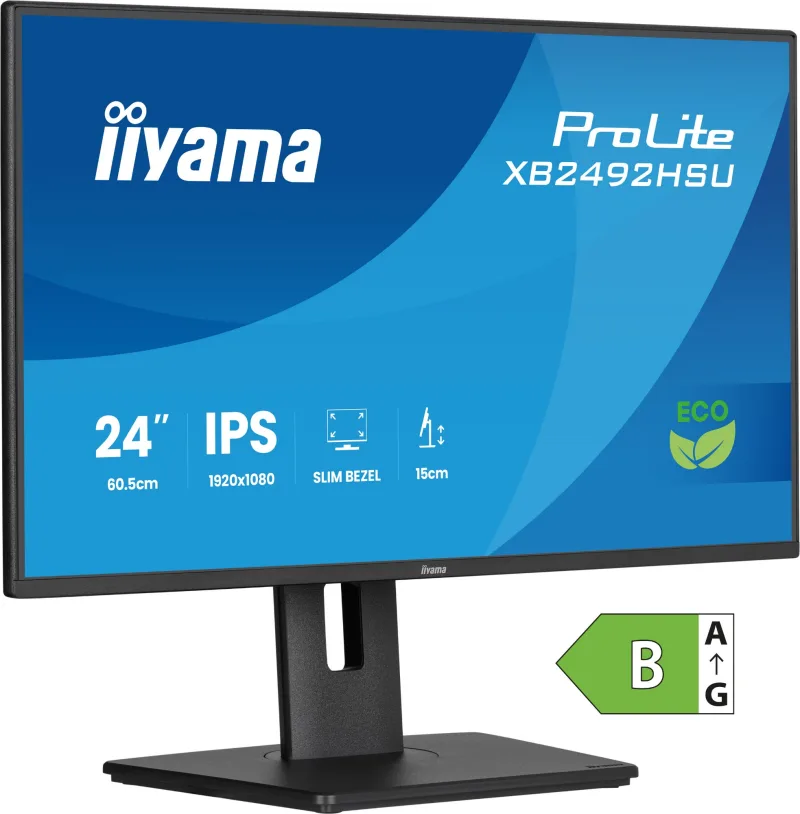 iiyama Prolite XB2492HSU-B1 24" IPS Full HD 120Hz Energy Efficient Height adjuatable Monitor