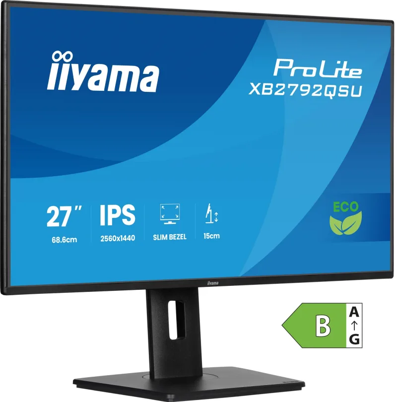 iiyama Prolite XB2792QSU-B1 27" IPS Quad HD 120Hz Energy Efficient Height Adjustable Monitor