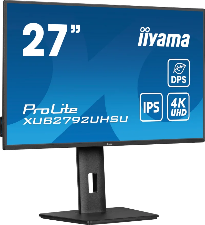 iiyama ProLite XUB2792UHSU 27 IPS 4K UHD Height-Adjustable USB-C Monitor
