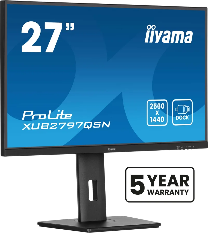 iiyama ProLite XUB2797QSN 27 IPS QHD 100Hz USB-C Height-Adjustable Monitor