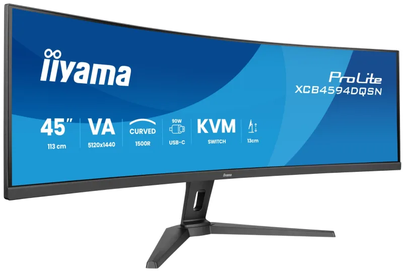 iiyama XCB4594DQSN-B1 45" Dual QHD VA LED FreeSync 165Hz Curved Gaming Monitor