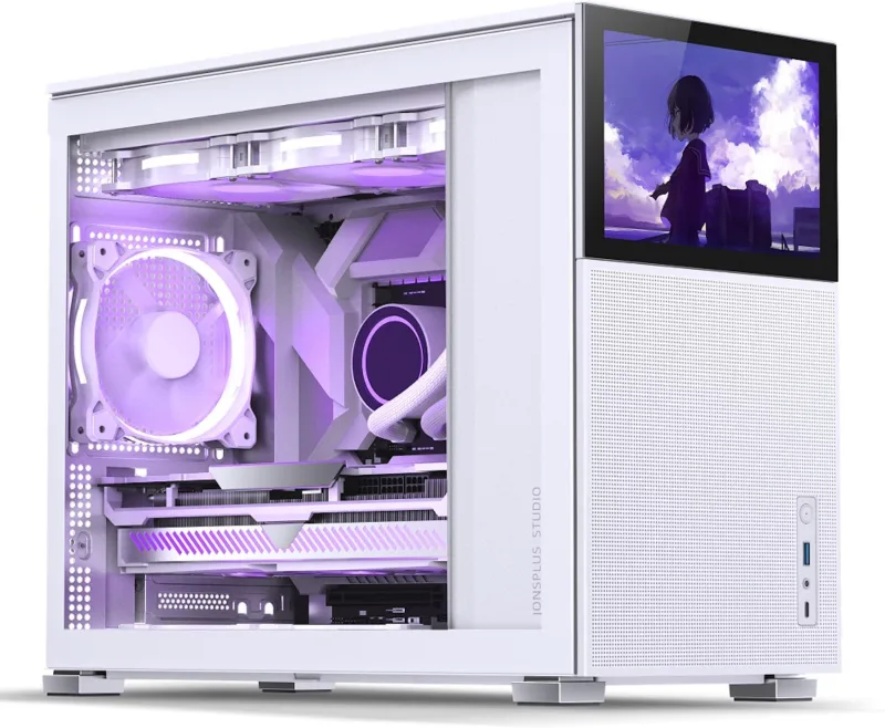 Jonsbo D31 Mesh Screen Micro-ATX PC Case – White, Tempered Glass