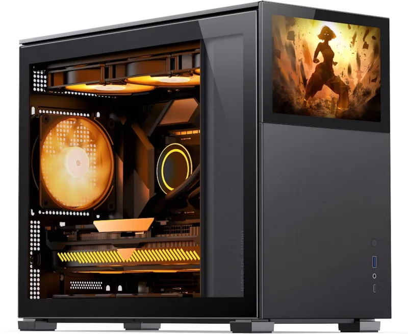 Jonsbo D31 Standard Screen Micro-ATX PC Case – Black, Tempered Glass