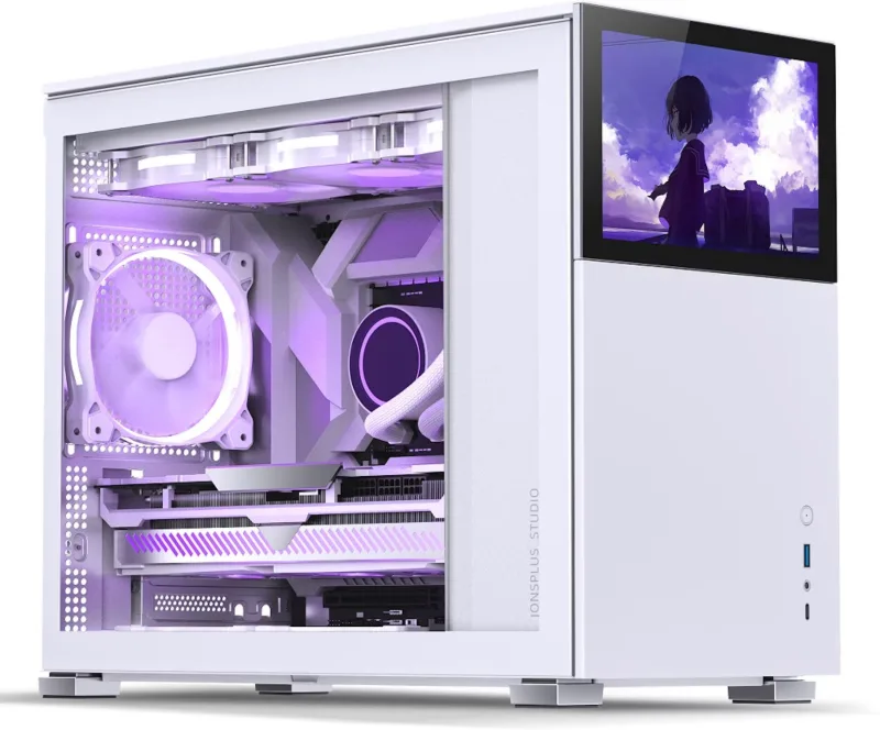 Jonsbo D31 Standard Screen Micro-ATX PC Case – White, Tempered Glass