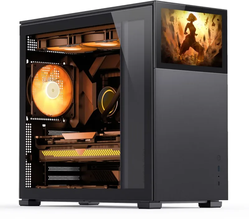 Jonsbo D41 Standard Screen ATX PC Case – Black, Tempered Glass