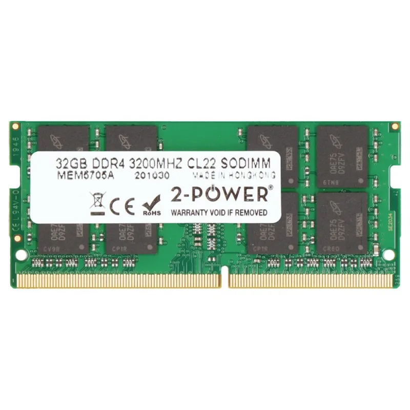 Kingston KVR32S22D8/32 32GB DDR4 3200MHz ValueRAM Laptop Memory Module - 1.2V Non-ECC