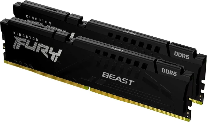 Kingston Technology FURY Beast 16GB (2x8GB) 5200MT/s DDR5 CL40 - Black - KF552C40BBK2-16