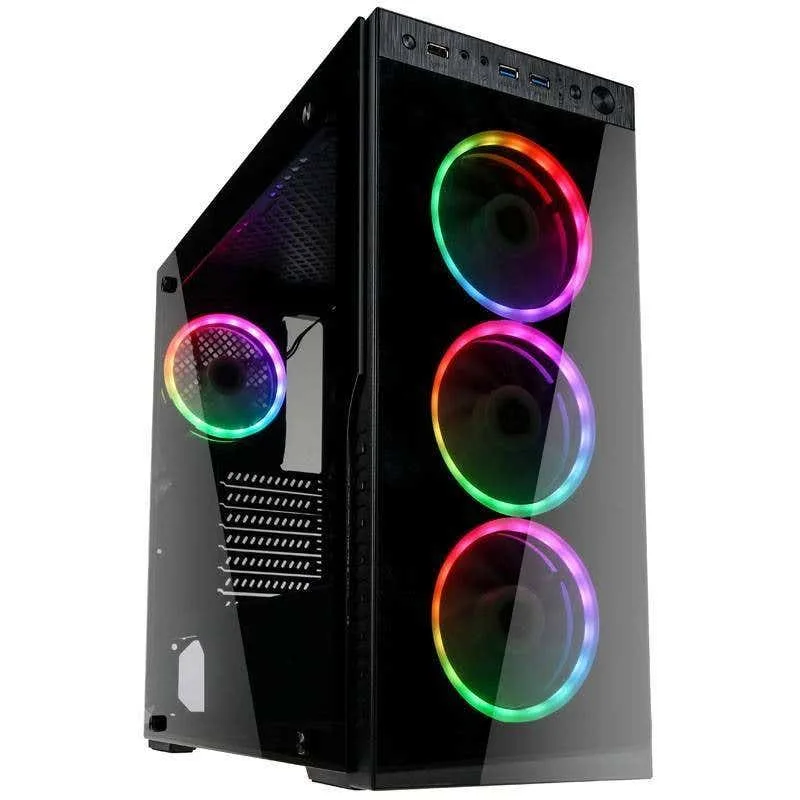 Kolink Horizon ATX Midi Tower RGB LED Tempered Glass PC Case