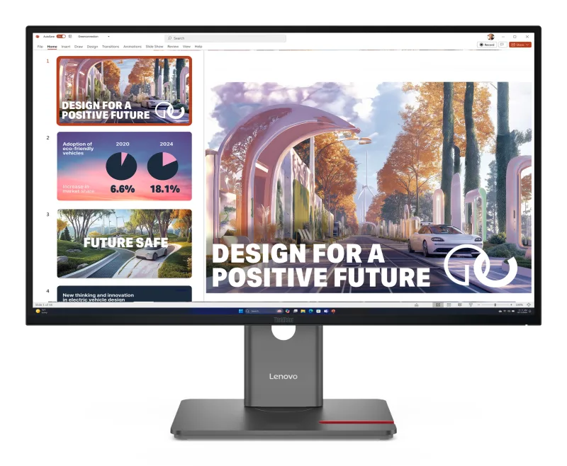 Lenovo ThinkVision P27QD-40 27" Quad HD 4ms Height Adjustable Monitor