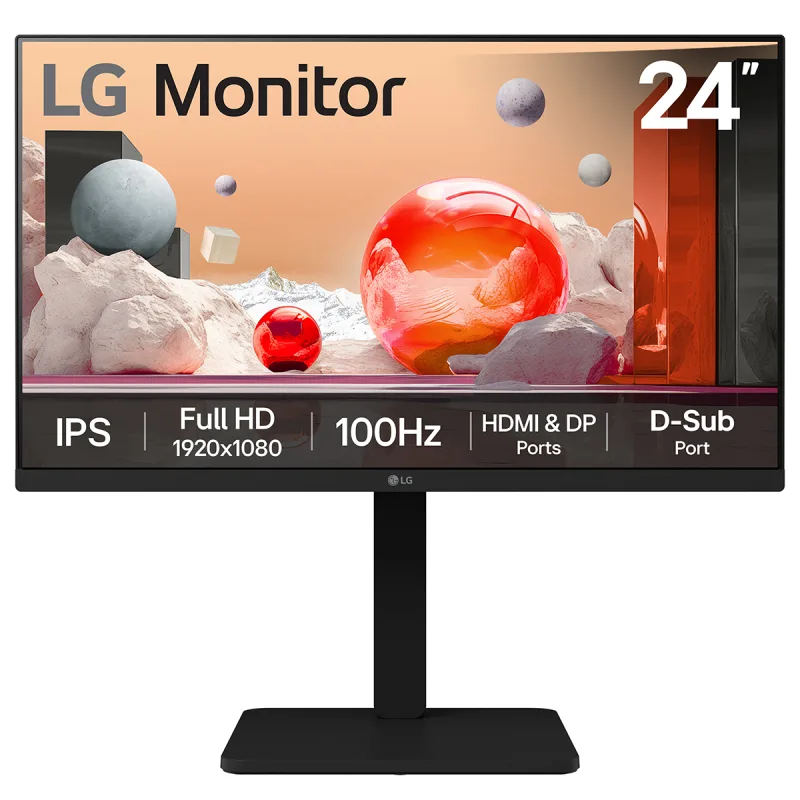 LG 24BA450 24 IPS Full HD 100Hz Height-Adjustable Monitor