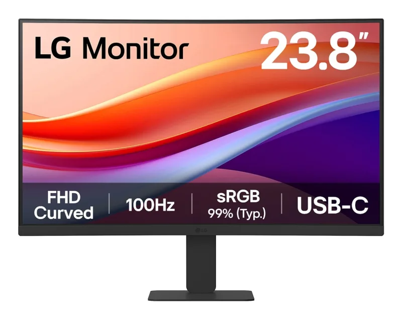 LG 24U421A 24" Curved Full HD 100Hz USB-C Monitor