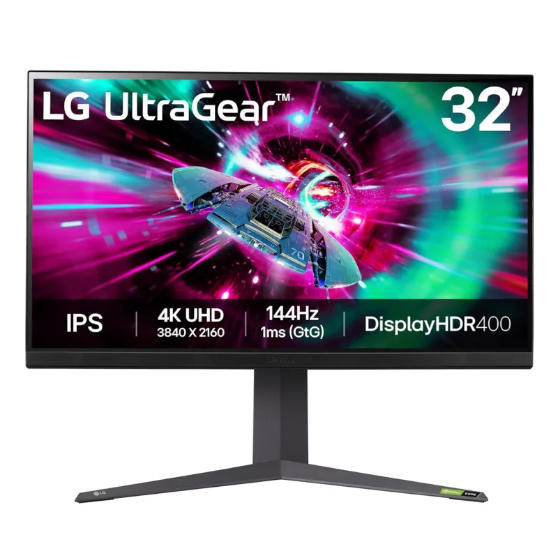 LG 32GR93U-B.AEK UltraGear 4K UHD 144Hz Gaming Monitor – HDR400, IPS 1ms Response
