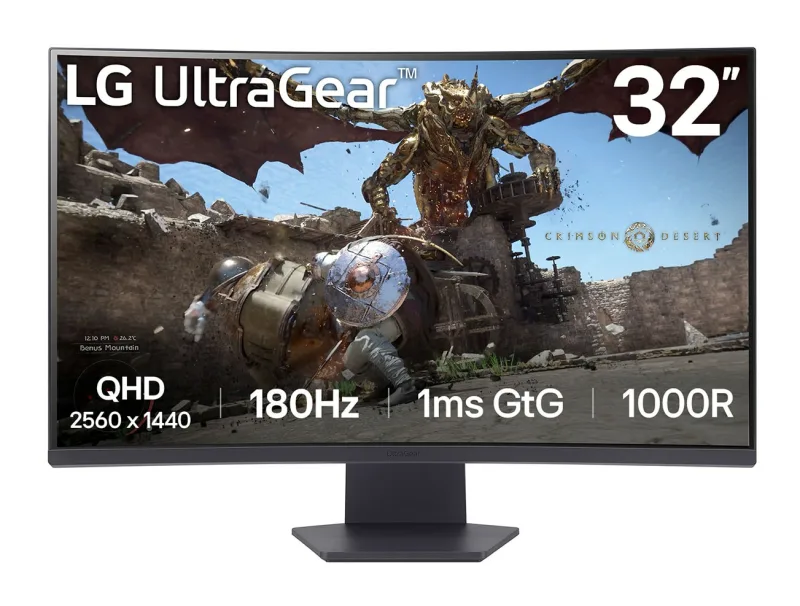 LG UltraGear 32GS60QC 32 VA QHD 1ms Curved Gaming Monitor