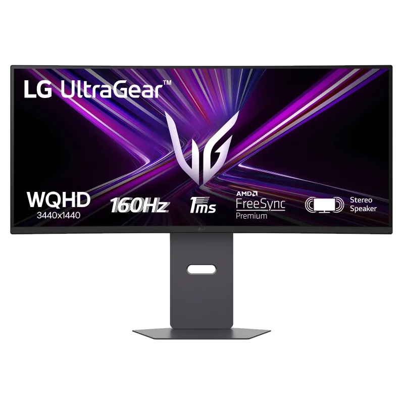 LG UltraGear 34" UltraWide Quad HD VA 160Hz 1ms Height Adjustable Curved Gaming Monitor with Speakers
