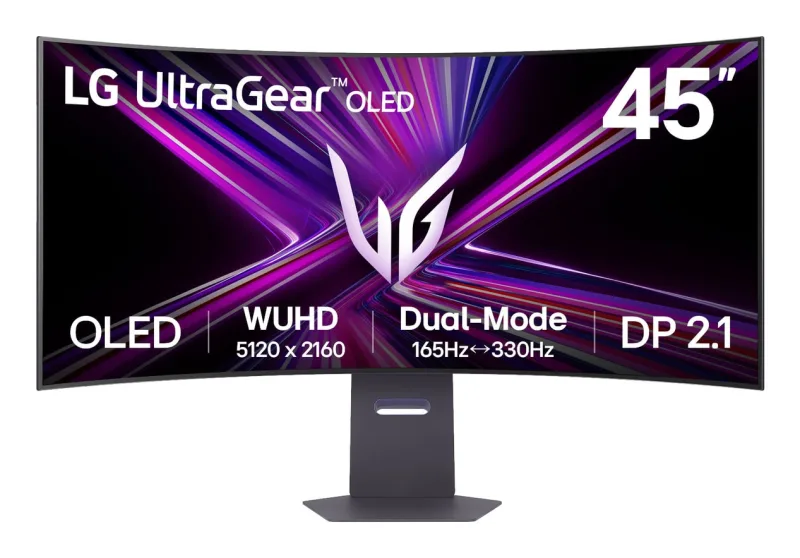 LG UltraGear 45GX950A 45 5K2K OLED Dual 165Hz 330Hz 0.03ms UltraWide Curved Gaming Monitor