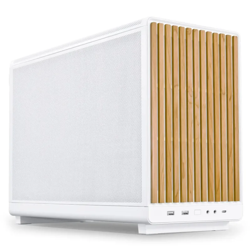 Lian Li A3-mATX Wood Edition Steel Mesh Micro Form Factor Gaming PC Case - White