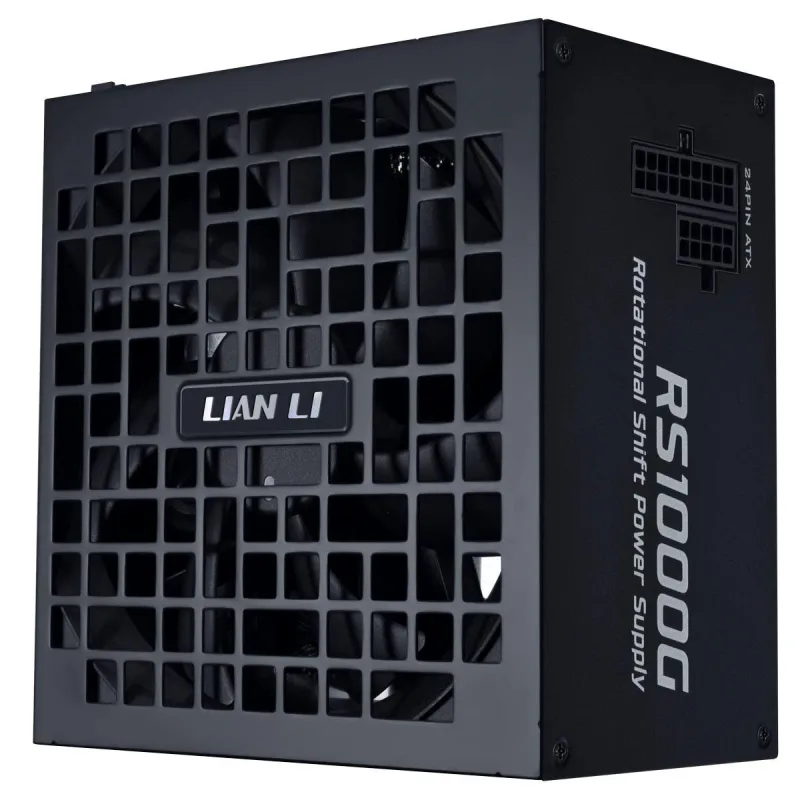 Lian Li RS 1000W 80+ Cybenetics Gold Rated Fully Modular PSU w/ Rotatable AC Inlet & RS Hub - Black - RS1000G.BH00