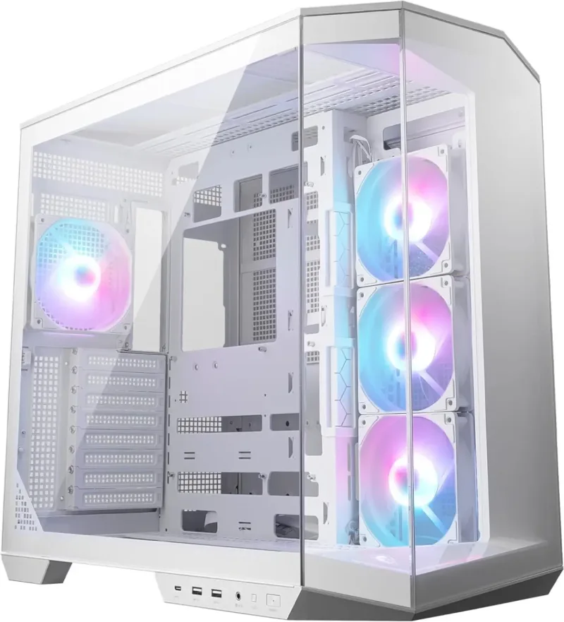 MAG PANO 100R PZ WHITE ATX/Micro-ATX, 360mm Radiator, 270° Glass, 4x ARGB Fans, MSI Synergize, Cable Management