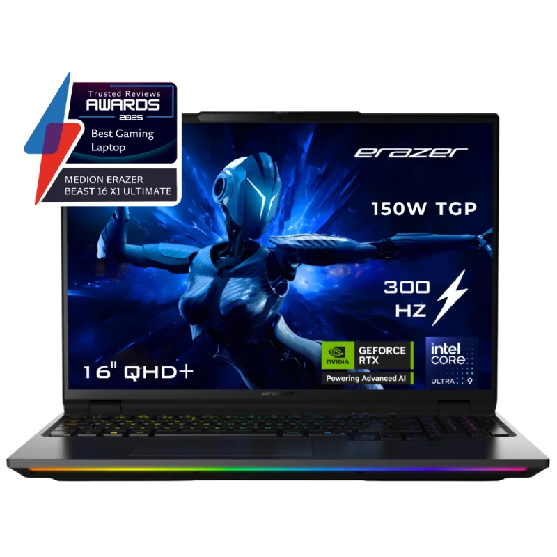 Medion ERAZER Beast 16 X1 Ultimate Intel Core Ultra 9 32GB RAM 2TB SSD RTX 5090 300Hz 16 Inch Windows 11 Gaming Laptop