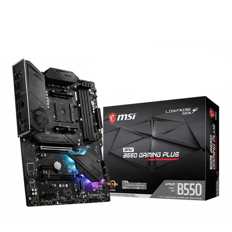 MSI AMD B550 MPG GAMING PLUS AM4 DDR4 ATX Motherboard - RGB LED, Premium Design, M.2 SHIELD FROZR