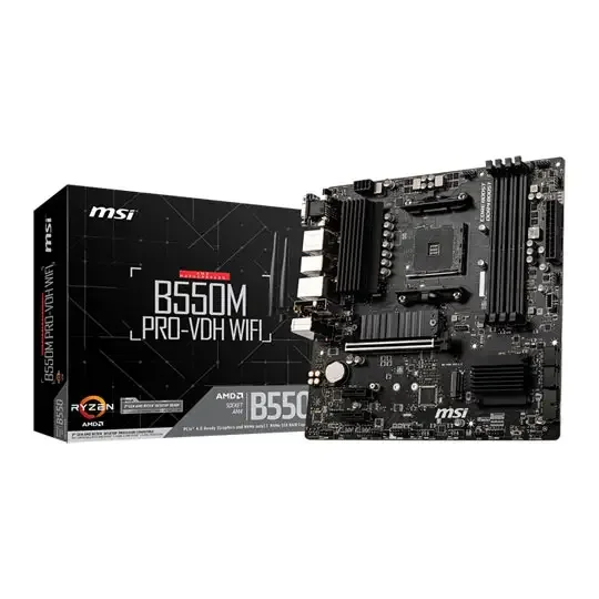 MSI AMD B550M PRO-VDH WIFI DDR4 Micro-ATX Socket AM4 Motherboard