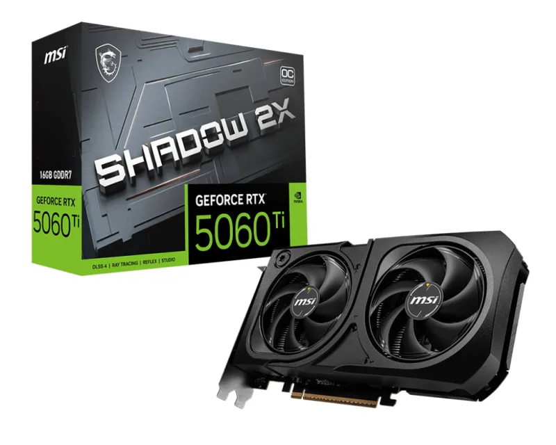 MSI GEFORCE 5060 TI 16GB SHADOW 2X OC PLUS BULK NVIDIA GeForce RTX 506