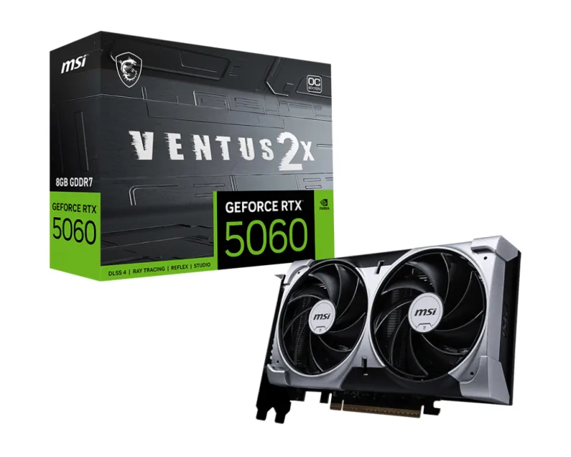 MSI GeForce RTX 5060 8G VENTUS 2X OC 8GB GDDR7 Graphics Card
