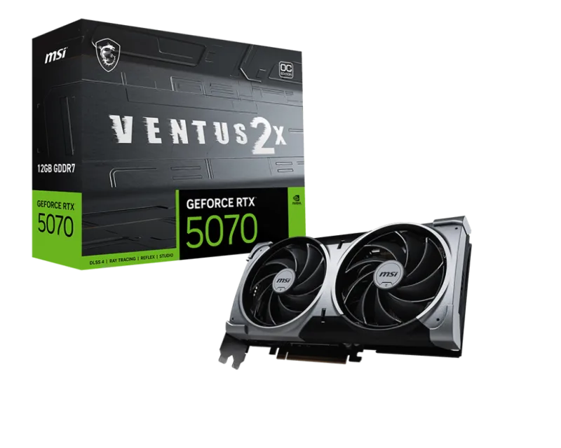 MSI Geforce RTX 5070 VENTUS 2X 12GB OC Graphics Card