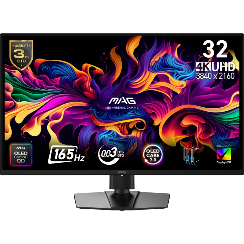 MSI MAG 322UP QD-OLED E16 32" UHD 4K QD-OLED 165Hz 0.03ms Gaming Monitor