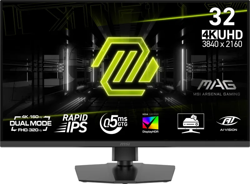 MSI MAG 322URDF E16 32 IPS Dual-Mode 4K at 160Hz Full HD at 320Hz 0.5ms Gaming Monitor
