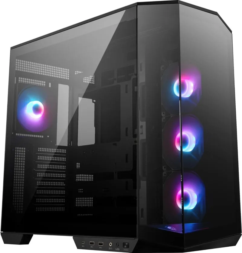 MSI MAG PANO 100R PZ Tempered Glass Midi-ATX Tower Gaming PC Case - Black