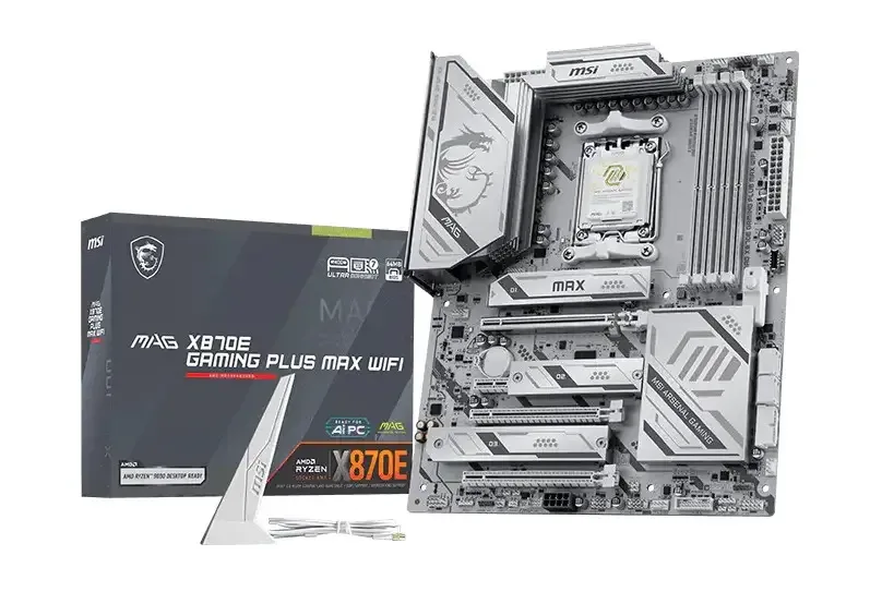MSI MAG X870E GAMING PLUS MAX WIFI AMD DDR5 PCIe 5.0 ATX Motherboard - Socket AM5