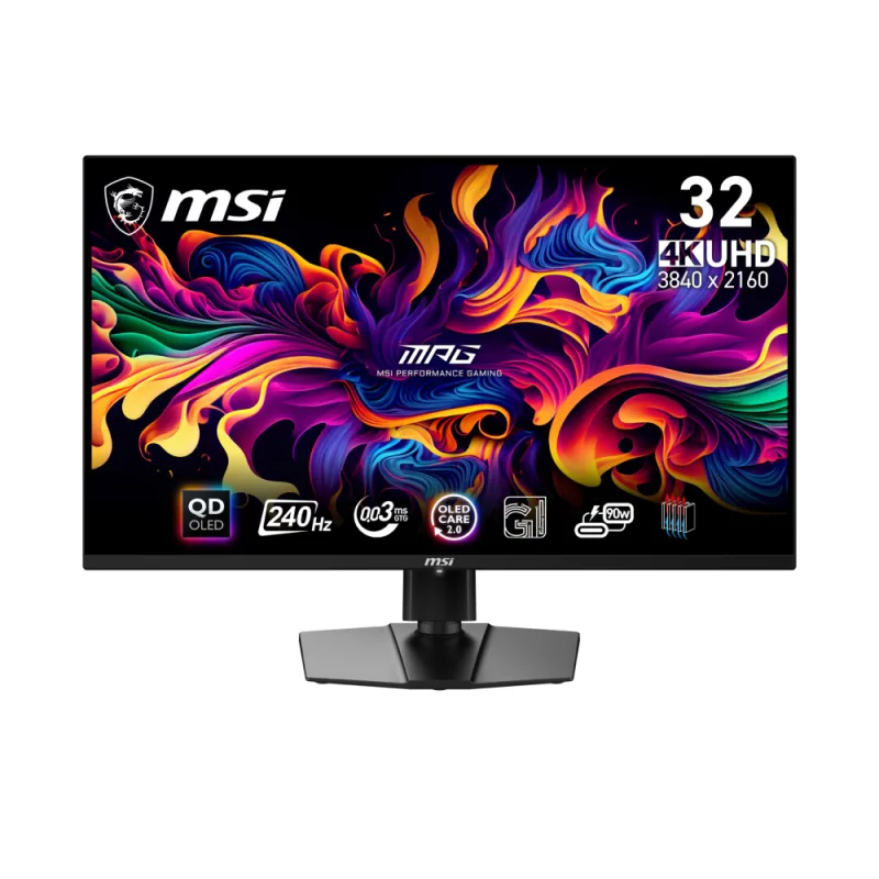 MSI MPG 321URX QD-OLED 32" 4K UHD 240Hz Gaming Monitor - USB-C, G-Sync, HDMI 2.1
