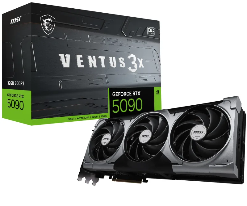 MSI NVIDIA GeForce RTX 5090 32G VENTUS 3X OC GDDR7 Graphics Card