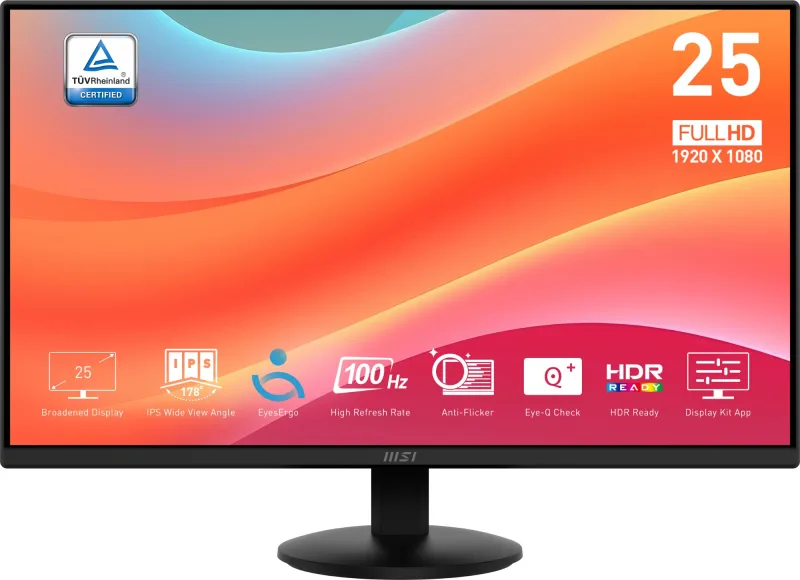 MSI PRO MP252L 25" IPS Full HD 100Hz 1ms HDMI Monitor
