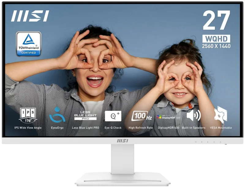 MSI PRO MP273QW E2 27" IPS QHD 100 Hz HDMI EyesErgo Business Monitor with Speakers