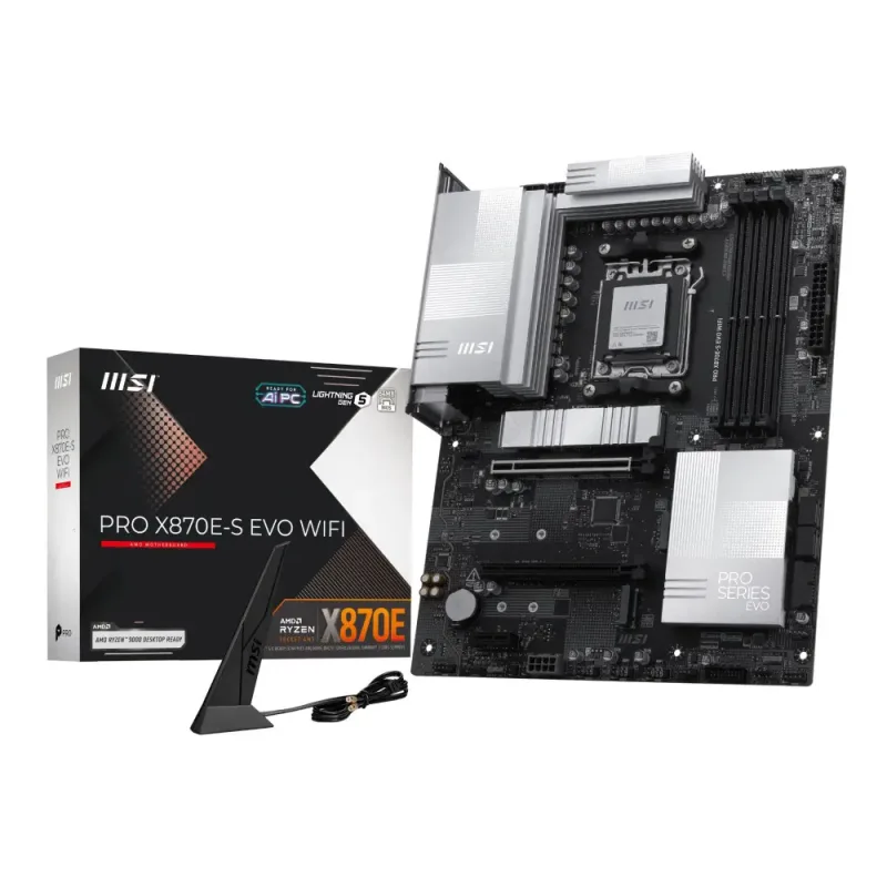 MSI PRO X870E-S EVO WIFI DDR5 Socket AM5 ATX Motherboard